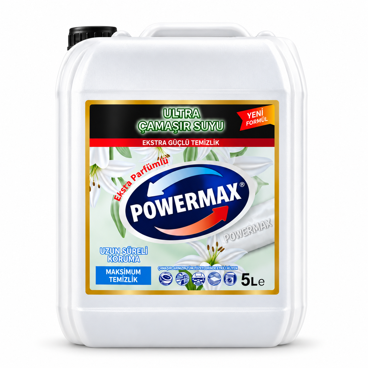 Powermax Ultra Beyaz Sabun Kokulu �ama��r Suyu 5 L